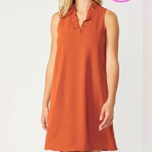 Sleeveless Orange Dress